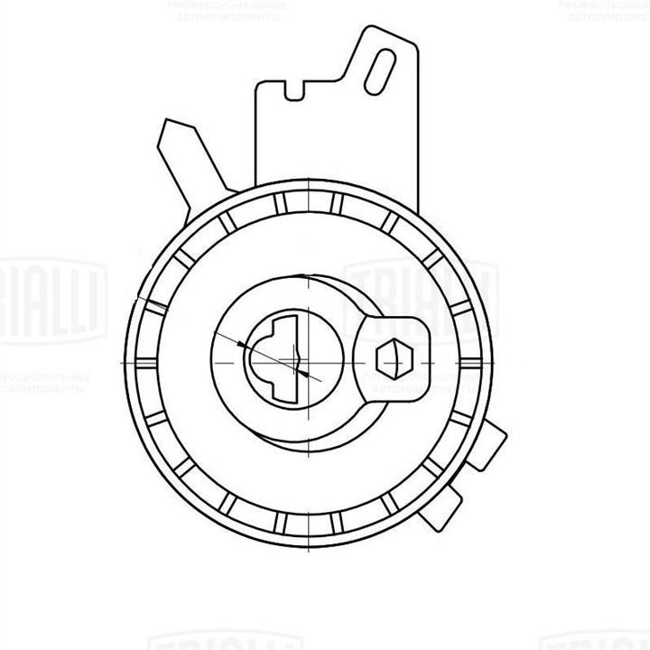 Tensioner pulley, timing belt Trialli CM 6097
