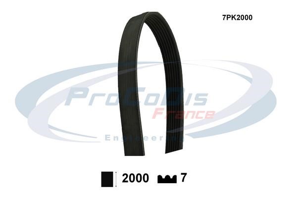 Procodis France 7PK2000 V-ribbed belt 7PK2000 7PK2000