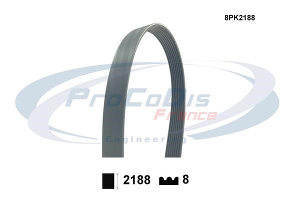 Procodis France 8PK2188 V-ribbed belt 8PK2188 8PK2188