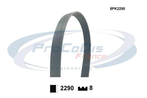 Procodis France 8PK2290 V-ribbed belt 8PK2290 8PK2290