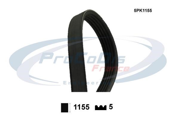 Procodis France 5PK1155 V-ribbed belt 5PK1155 5PK1155