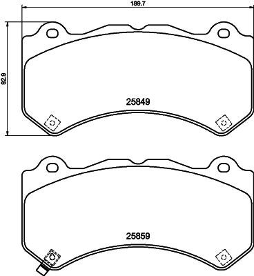 Hella-Pagid 8DB 355 021-041 Brake Pad Set, disc brake 8DB355021041