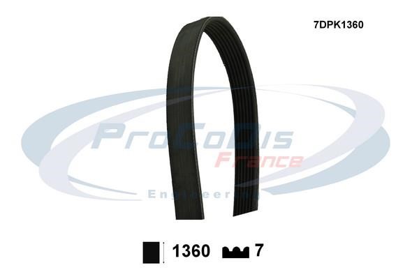 Procodis France 7DPK1360 V-ribbed belt 7PK1360 7DPK1360