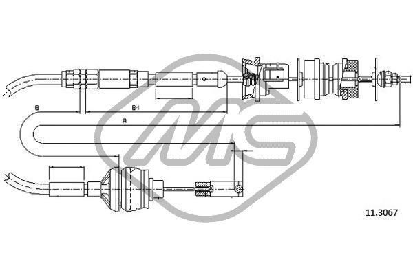 Metalcaucho 82710 Clutch cable 82710