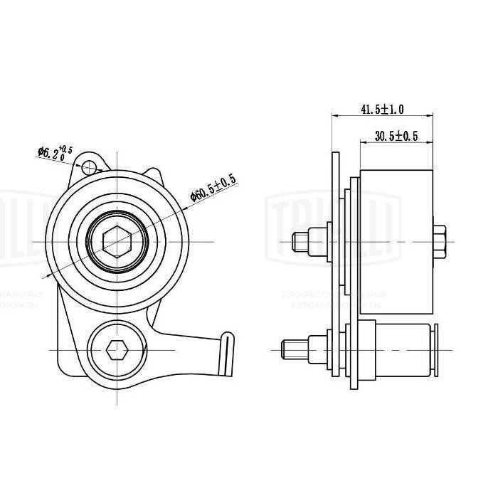 Trialli CM 6181 Tensioner pulley, timing belt CM6181