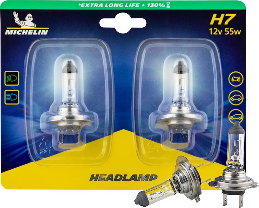 Michelin W32293 Halogen lamp dual-block LONG LIFE 12V H7 55W +130% W32293