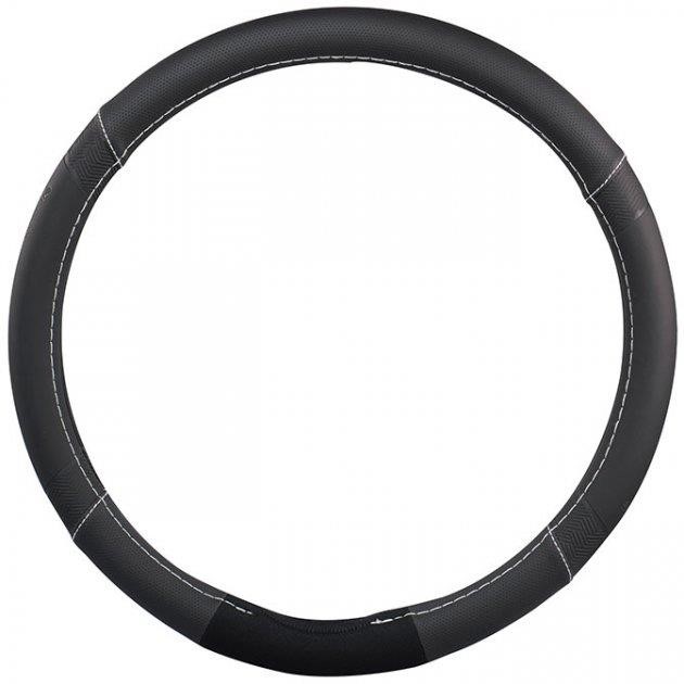 Michelin W33252 Premium-class steering wheel cover, black, M size (37-39 cm) W33252