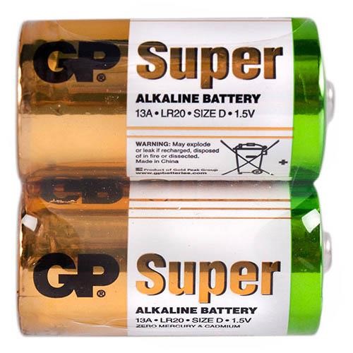 GP Batteries GP13A-S2 Alkaline battery GP SUPER ALKALINE "D", 1,5V GP13AS2