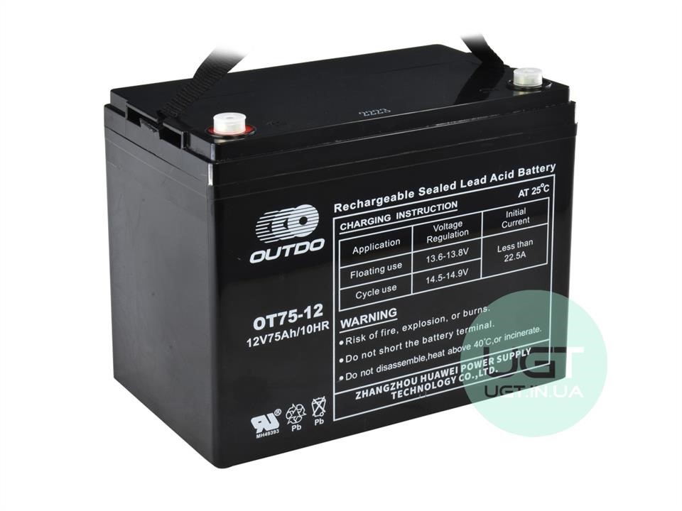Outdo OT75-12 Battery OUTDO VRLA 12B AGM 75Ач L+ OT7512
