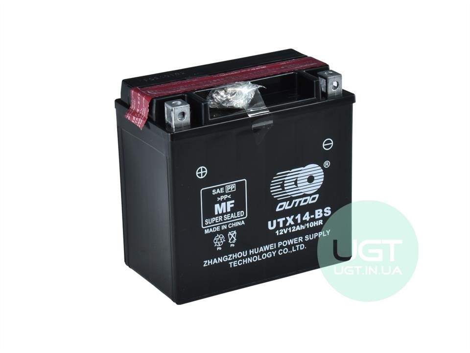 Outdo UTX14-BS Battery OUTDO MOTO 12B AGM 12Ач 200А(CCA-18) L+ UTX14BS