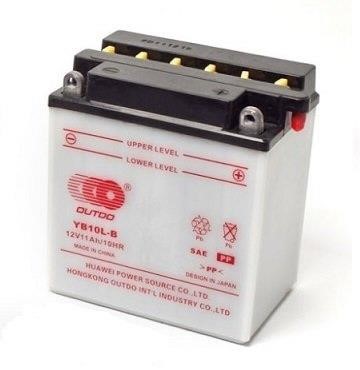 Outdo YB10L-BS Battery OUTDO MOTO 12B Са/Са 11Ач 160А(CCA-18) R+ YB10LBS