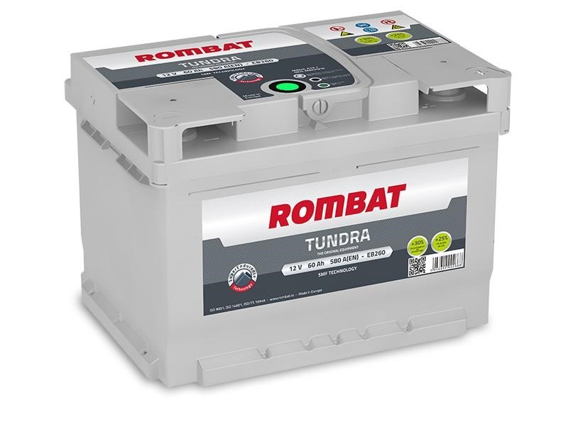 ROMBAT EB260 Battery ROMBAT TUNDRA PLUS 12B Ca/Ca + Silver 60Ач 580А(EN) R+ EB260