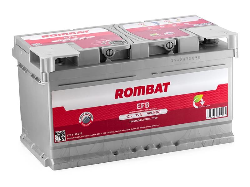 ROMBAT FB475 Battery ROMBAT EFB Start&Stop 12B EFB 75Ач 800А(EN) R+ FB475