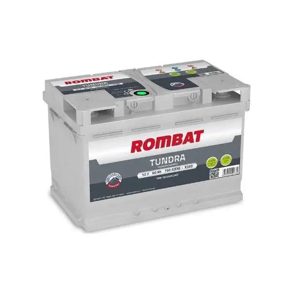 ROMBAT E380 Battery ROMBAT TUNDRA PLUS 12B Ca/Ca + Silver 80Ач 750А(EN) R+ E380
