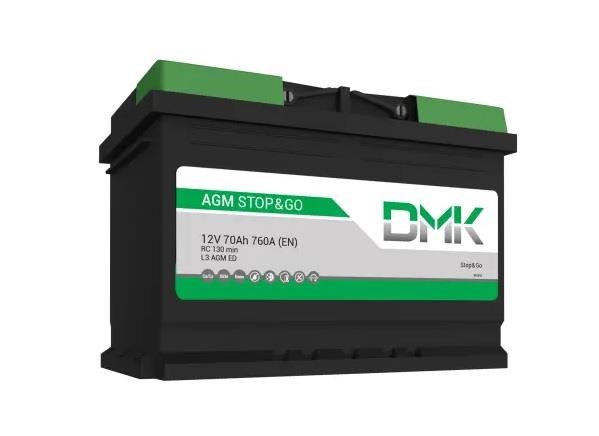 DMK DGM70 Battery DMK DMK AGM Stop&Go 12B AGM 70Ач 760А(EN) R+ DGM70