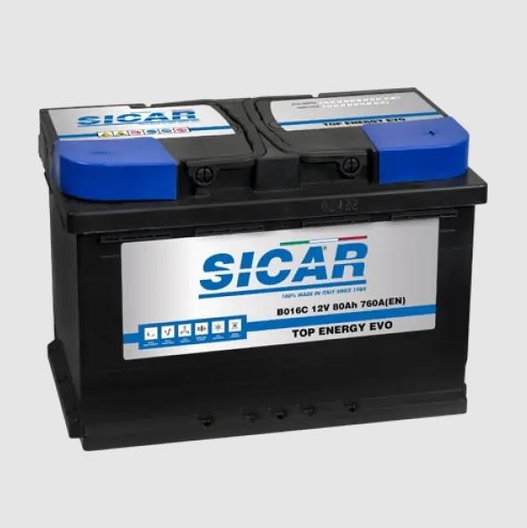 Sicar B016C Battery SICAR Top Energy Evo 12B Ca/Ca + Silver 80Ач 760А(EN) R+ B016C