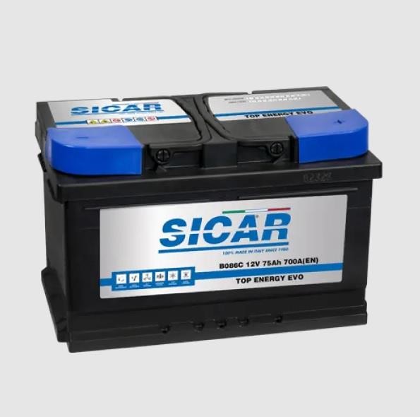 Sicar B086C Battery SICAR Top Energy Evo 12B Ca/Ca + Silver 75Ah 700А(EN) R+ B086C