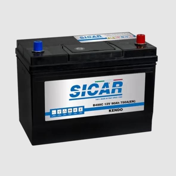 Sicar B462C Battery SICAR Kendo JIS 12B Ca/Ca + Silver 75Ач 650А(EN) R+ B462C