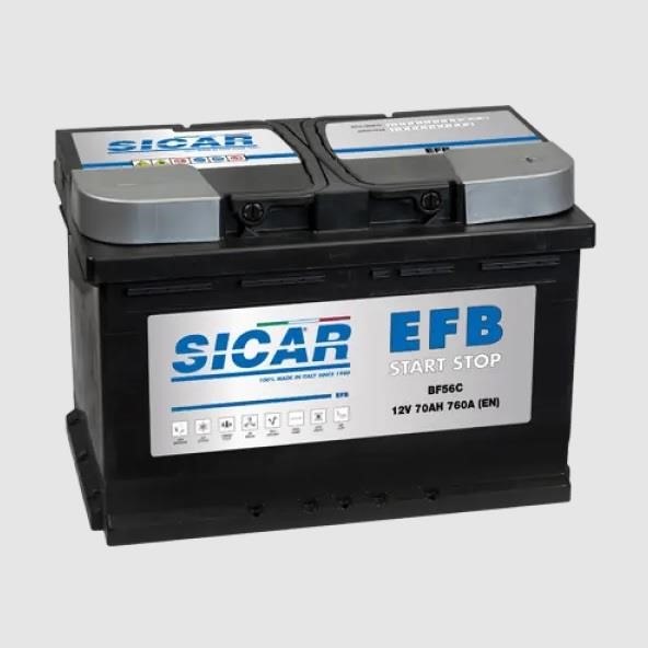 Sicar BF56C Battery SICAR AFB Start /Stop 12B EFB 70Ач 760А(EN) R+ BF56C