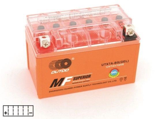 Outdo UTX7A-BS GEL Battery OUTDO MOTO GEL 12V 7Ah 90A (EN) L+ UTX7ABSGEL