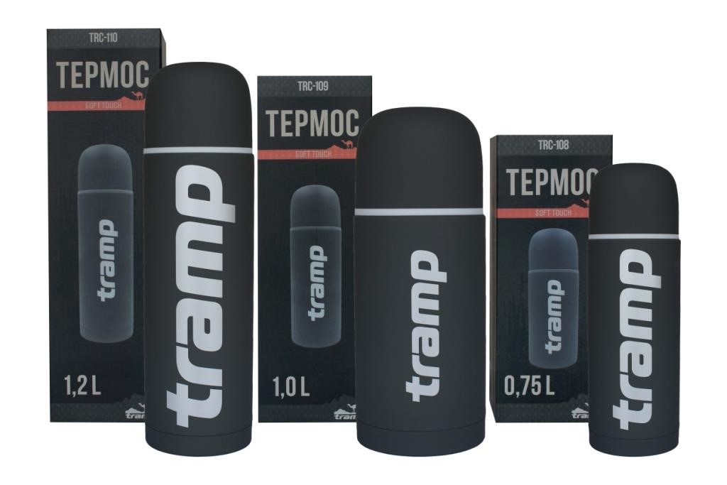 Tramp TRC-109-ORANGE Thermos Soft Touch 1 L, Orange TRC109ORANGE
