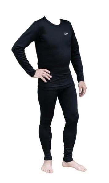 Tramp UTRUM-020-BLACK-L Men's thermal underwear Warm Soft set, Black, L UTRUM020BLACKL