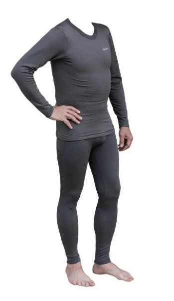 Tramp UTRUM-020-GREY-L Men's thermal underwear Warm Soft set, Grey, L UTRUM020GREYL