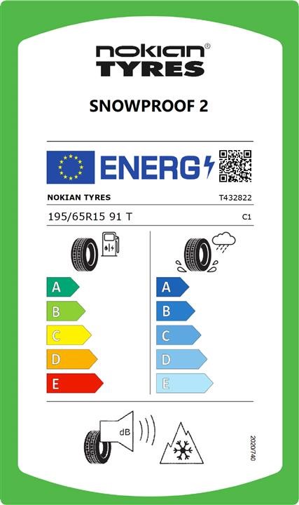 Nokian Passenger Winter Tyre Nokian SNOWPROOF 2 195&#x2F;65 R15 91T – price 352 PLN
