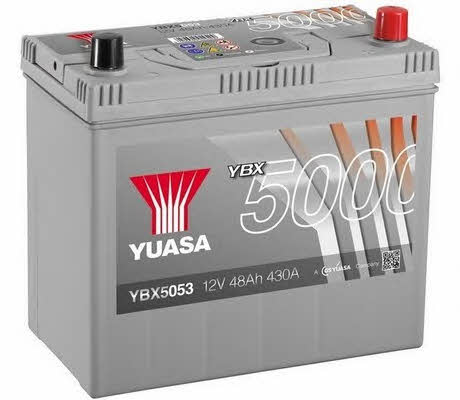 Yuasa YBX5053 Battery Yuasa YBX5000 Silver High Performance SMF 12V 48AH 430A(EN) R+ YBX5053