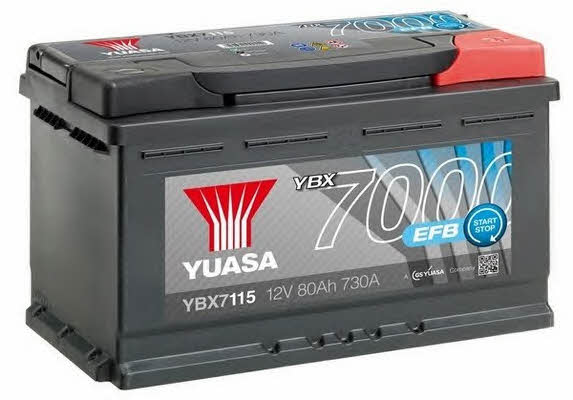 Yuasa YBX7115 Battery Yuasa YBX7000 EFB Start-Stop Plus 12V 80AH 730A(EN) R+ YBX7115