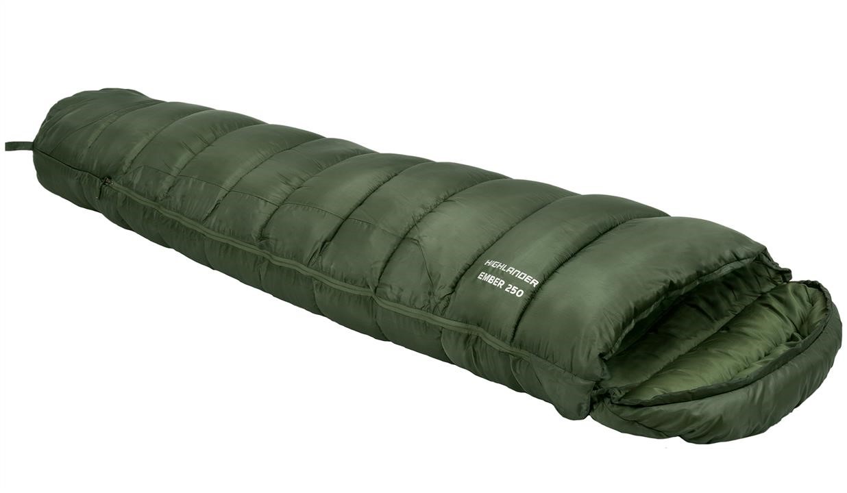 Highlander 929694 Sleeping bag-blanket Highlander Phoenix Ember 250/-3°C Olive Green Left 929694