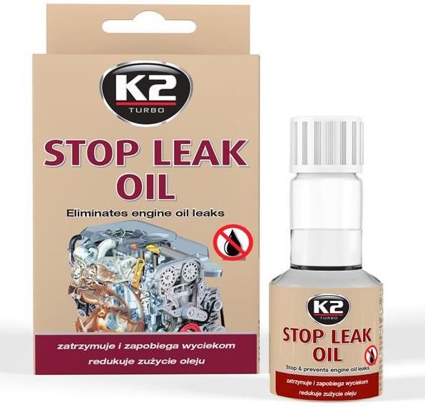 K2 T377 K2 Stop Leak Oil Additive Prevents Leaks, 50 ml T377