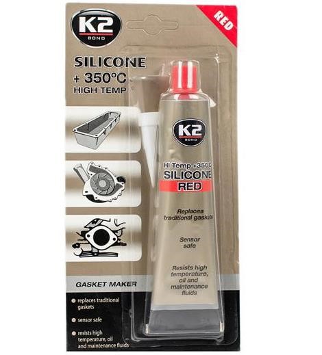 K2 B2400N Silicone Sealant (red) SIL RED (RED SILICON +350) 85g B2400N