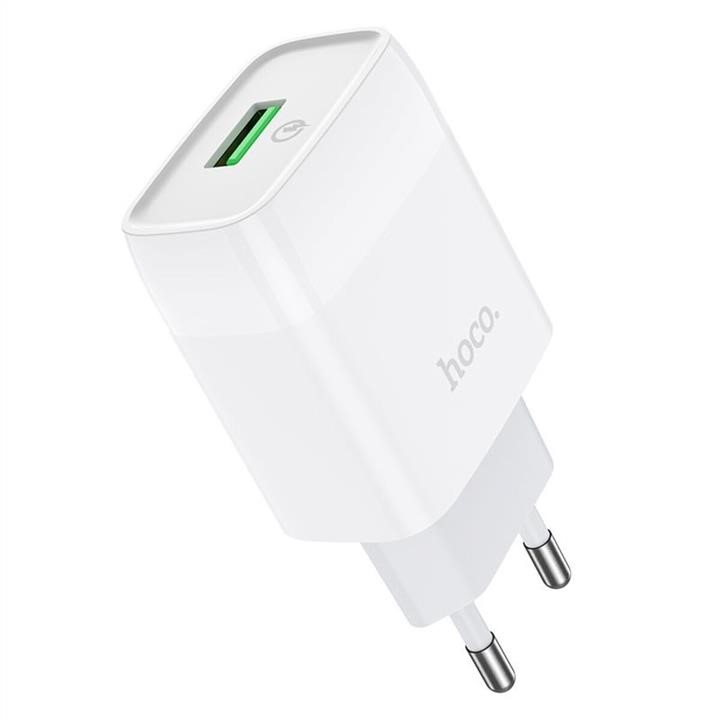Hoco 6931474732514 Mains charger Hoco C72Q Glorious single port QC3.0 charger White 6931474732514