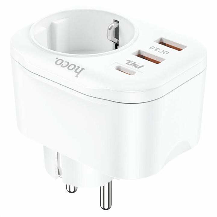 Hoco 6931474766175 Mains charger Hoco NS3 Multifunctional socket(including 1C2A PD20W fast charge) White 6931474766175