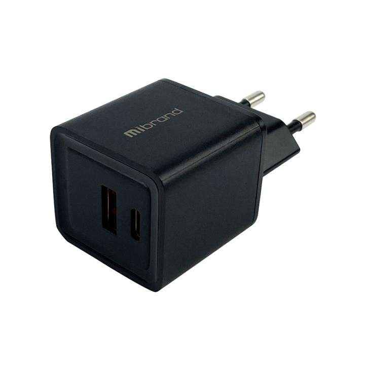 Mibrand MIWC/30UCB Mains charger Mibrand MI-30 GaN 30W Travel Charger USB-A + USB-C Black MIWC30UCB