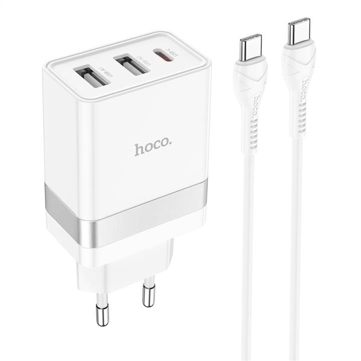 Hoco 6931474778802 Mains charger Hoco N21 Pro Tourer PD30W (2A1C) charger set(Type-C to Type-C) White 6931474778802