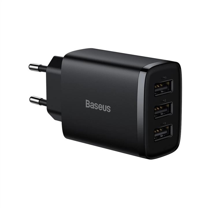 Baseus CCXJ020101 Mains charger Baseus Compact  Charger 3U 17W EU Black CCXJ020101