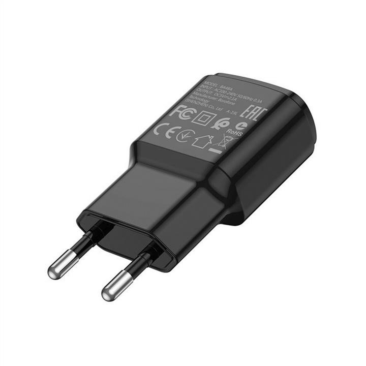 Mains charger Borofone BA48A Orion single port charger Black Borofone BA48AB