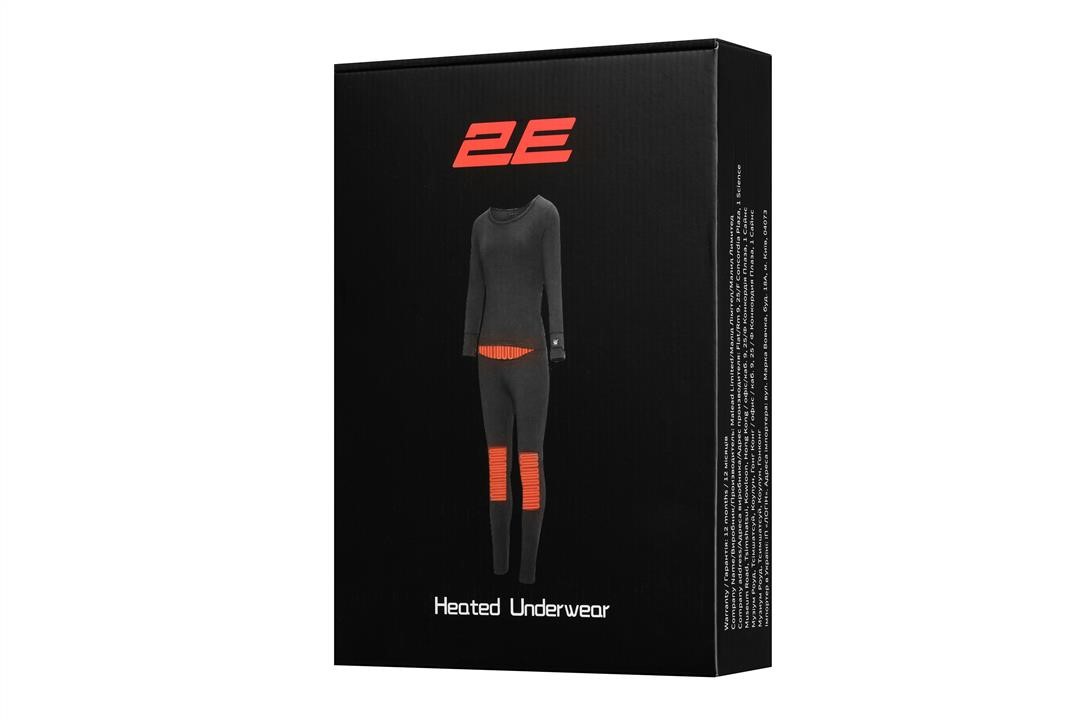 Efiber For Women Heated Thermal Underwear Black, Size L 2E Tactical 2E-HUEFWL-BK