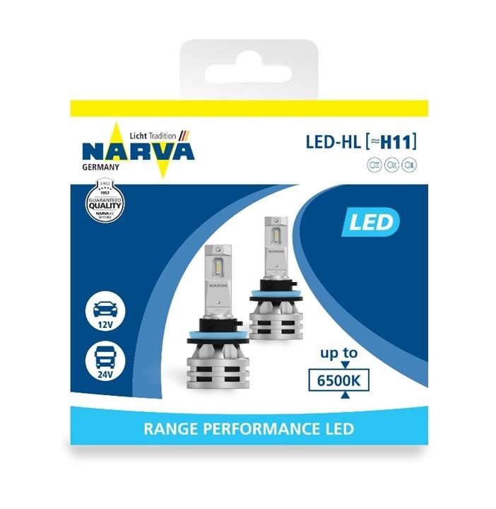 Narva 18048 LED Lamp Set Narva H11 12/24v 24W 6500K 18048