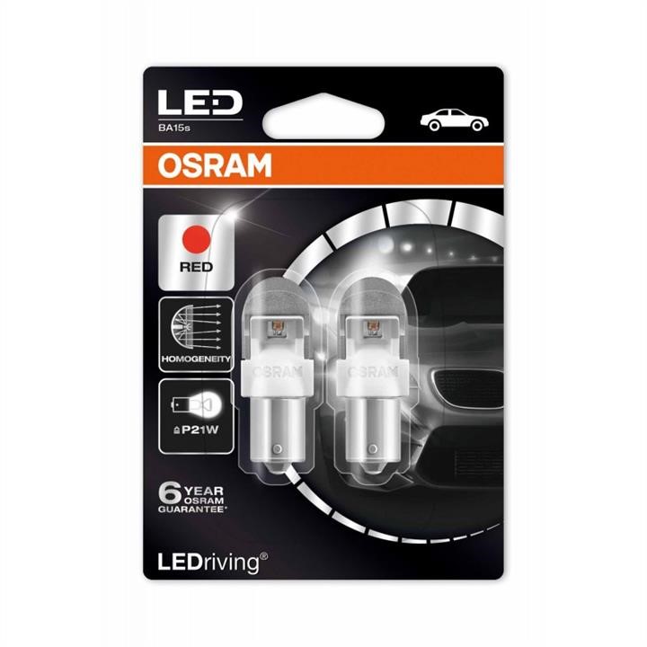 Osram 7556R-BLI2 LED Lamp Set Osram Premium P21W 12V BA15s 6000K 7556RBLI2