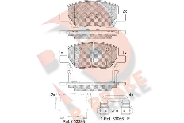 R Brake RB2420 Brake Pad Set, disc brake RB2420