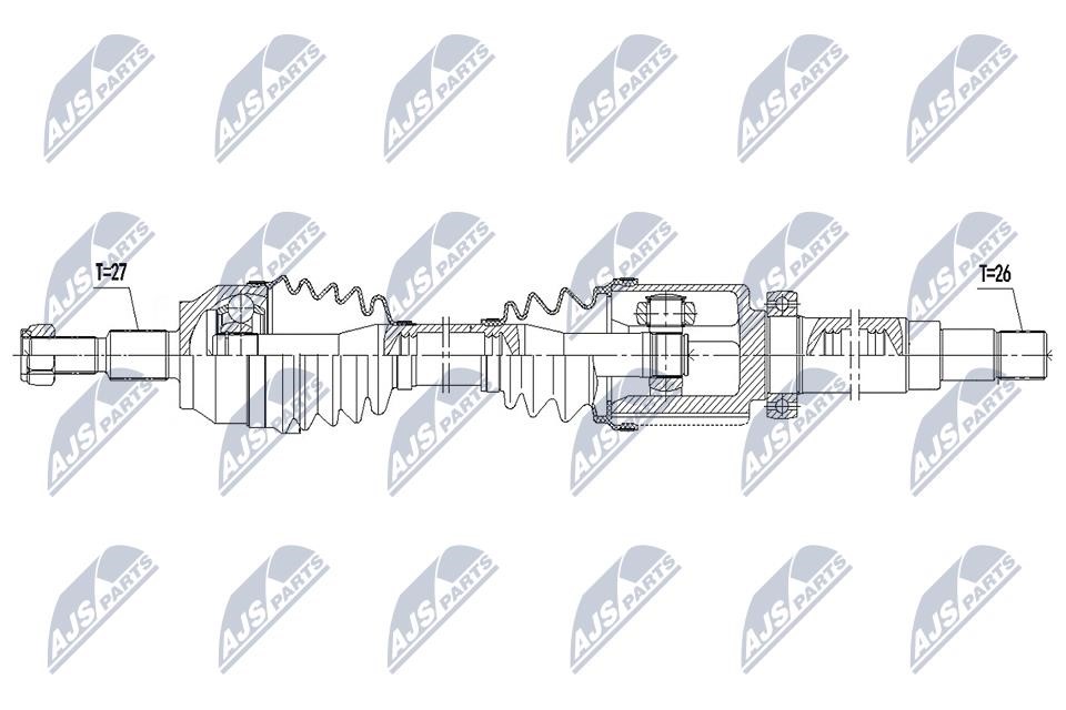 Axle shaft Ford Transit Connect: NPWFR163 NTY Drive shaft