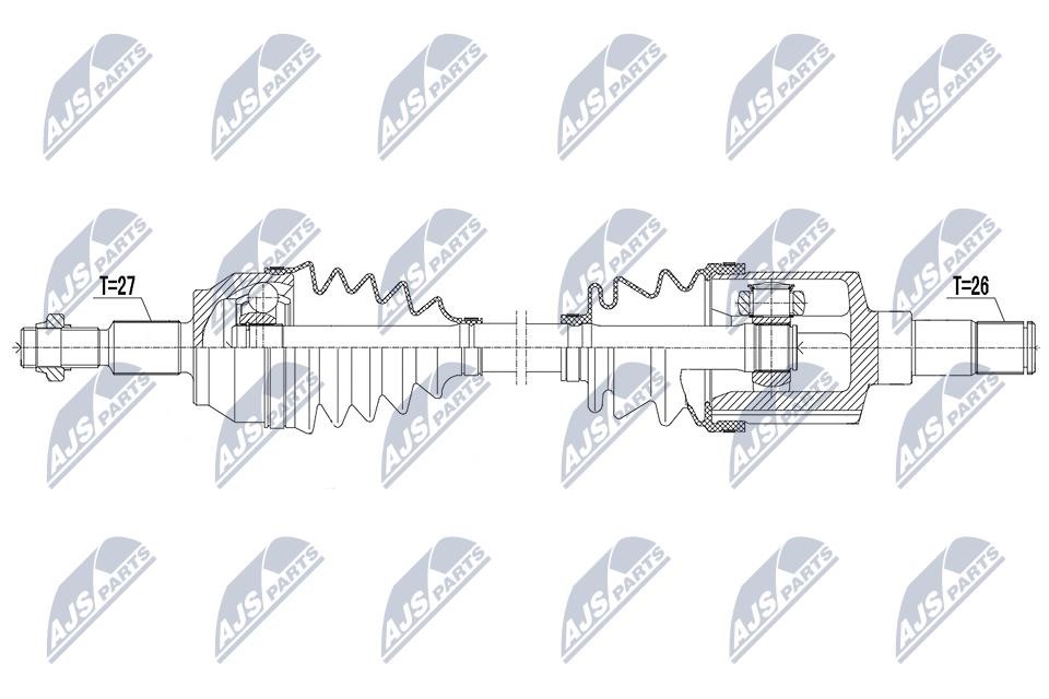 Axle shaft Ford Transit Connect Kombi: NPWFR164 NTY Drive shaft