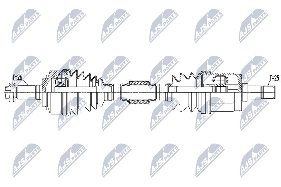 Driveshaft Honda: NPWHD090 NTY Drive shaft