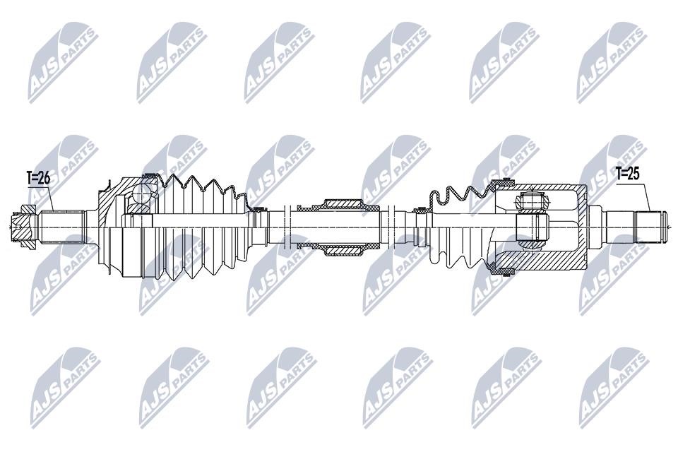 NPWHD092 NTY Drive shaft