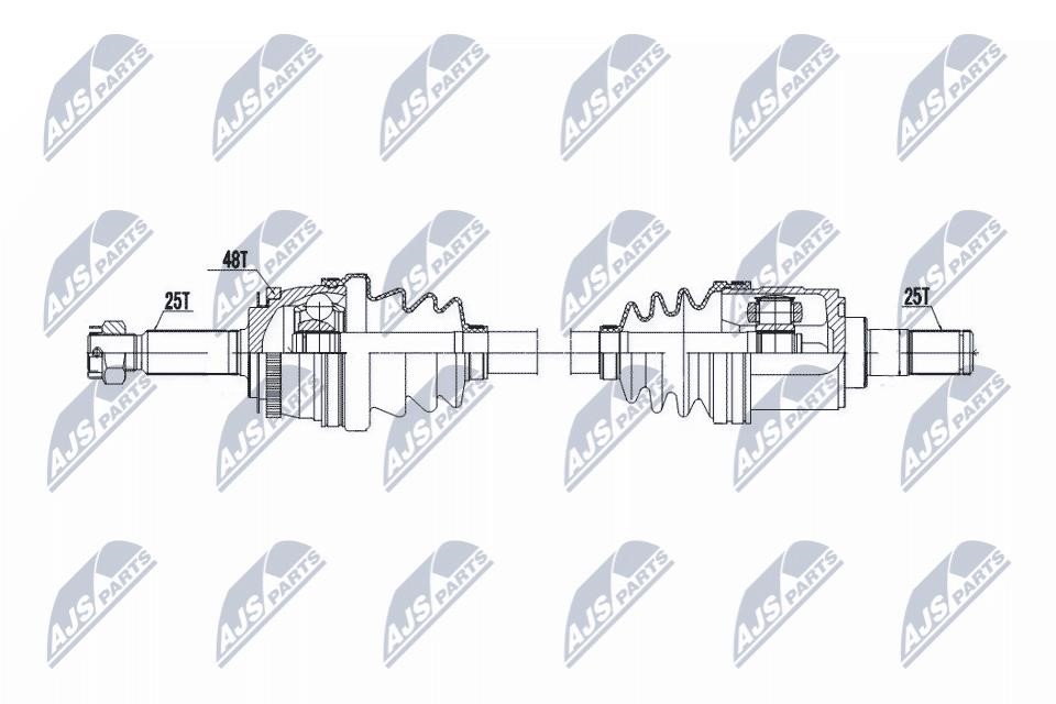 NTY NPW-HY-603 Drive shaft NPWHY603 NPWHY603 NTY Drive shaft