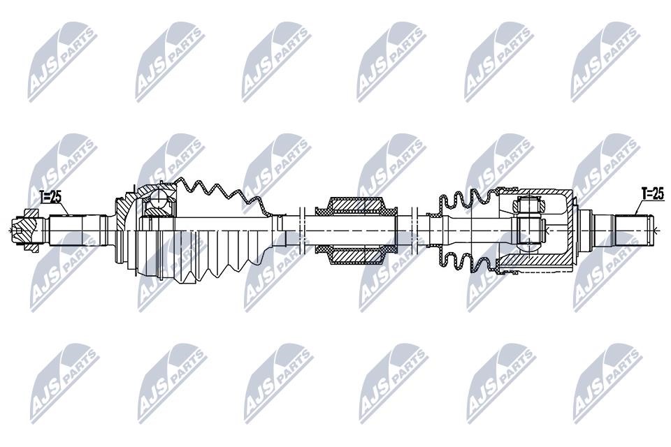 CV axle KIA Picanto (Kia Picanto): NPWKA394 NTY Drive shaft