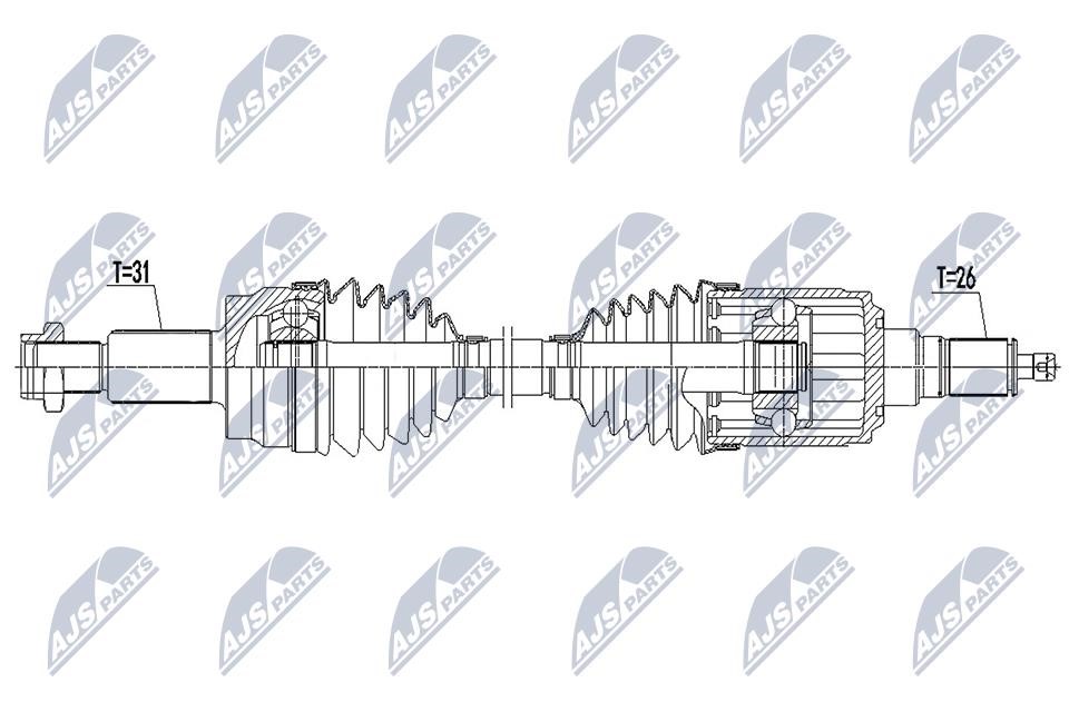 Driveshaft Land Rover: NPWLR027 NTY Drive shaft